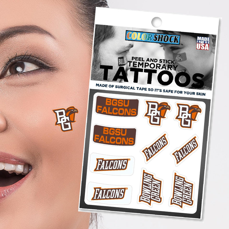 BGSU Temp Tattoos Orange/White Combo Pack