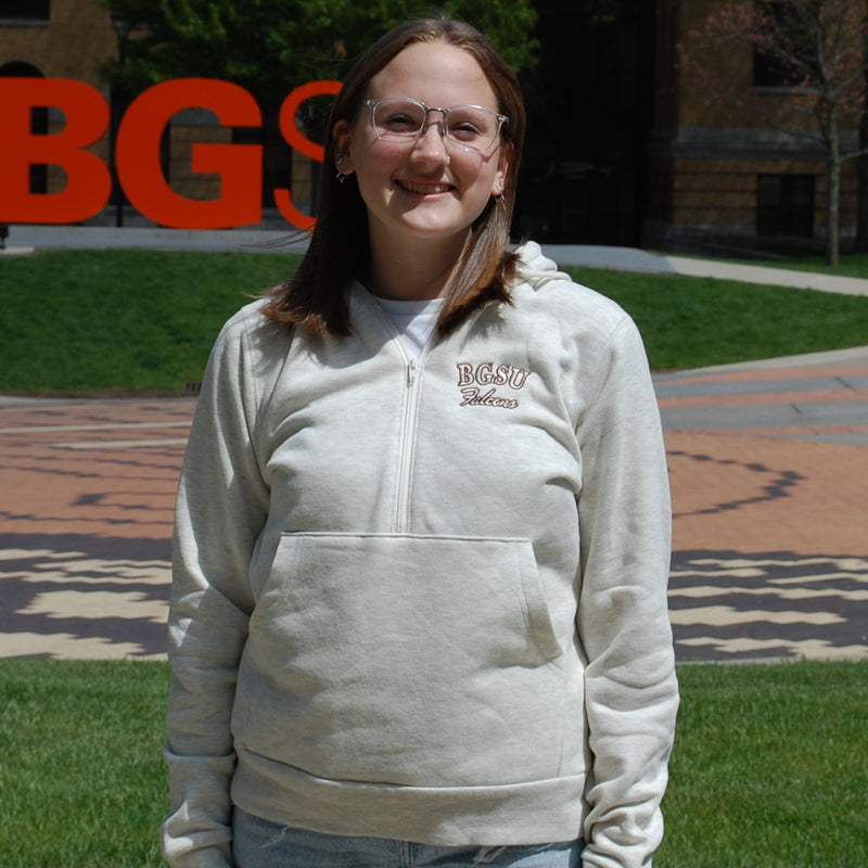 Ouray Ladies BGSU Cozy 1/2 Zip Hoodie