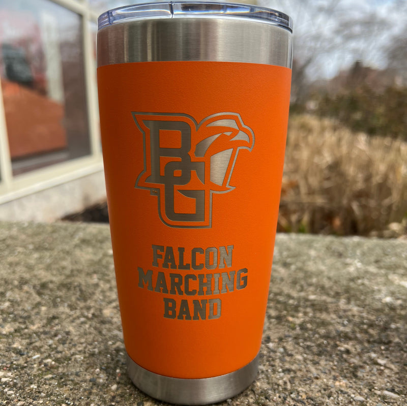 Falcon Marching Band 20oz Orange Tumbler