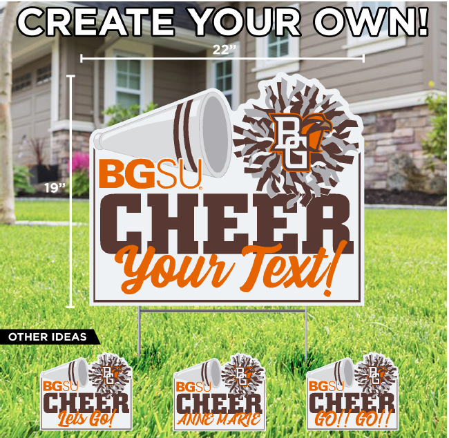 BGSU Cheer Custom Yard Sign