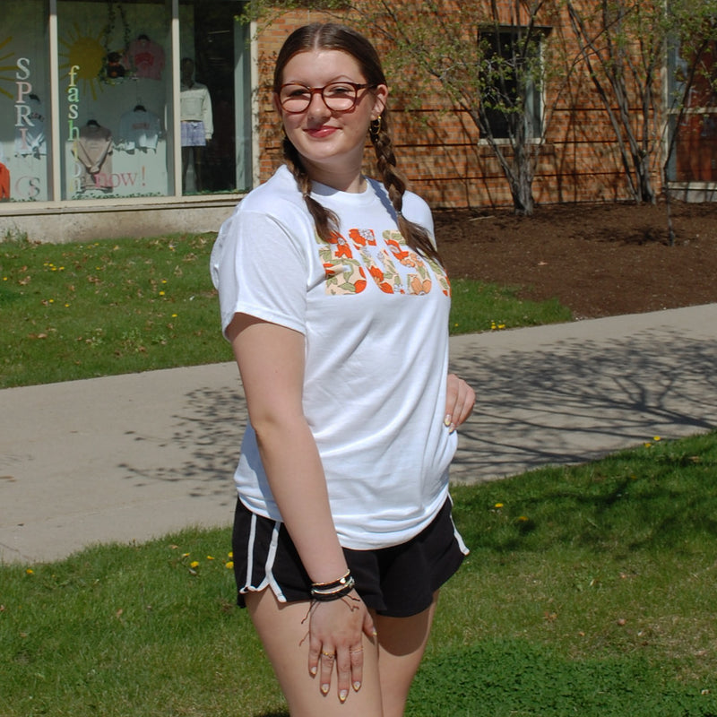 Image One BGSU Outline Flowers Tee