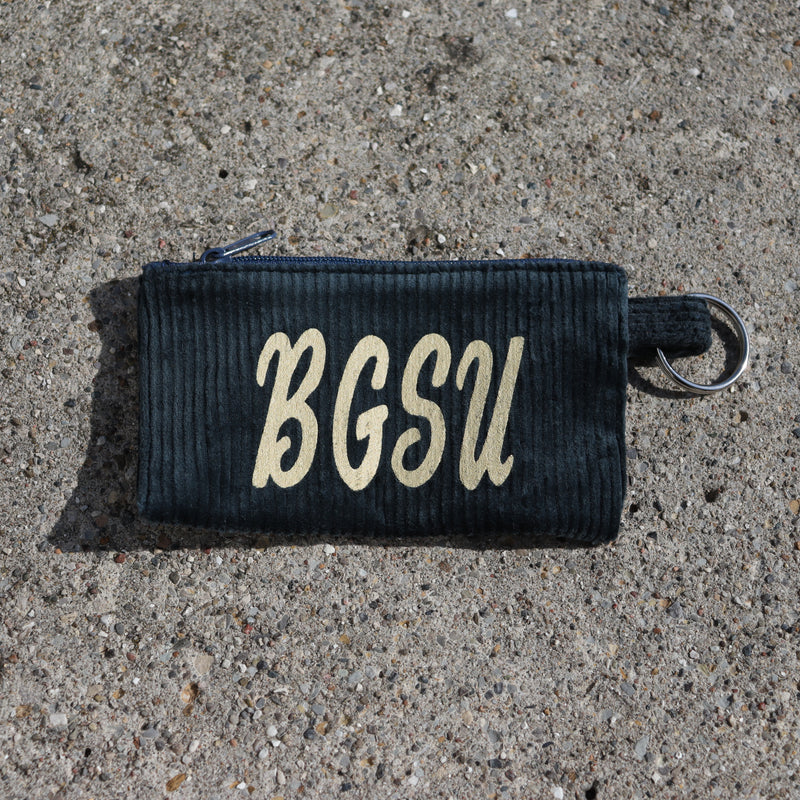 Neil BGSU Corduroy Spruce Coin Pouch