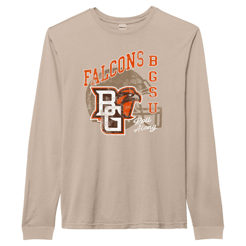 Ouray Falcons Roll Along Helmet Pigment Dyed LS Tee