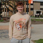 Ouray Falcons Roll Along Helmet Pigment Dyed LS Tee