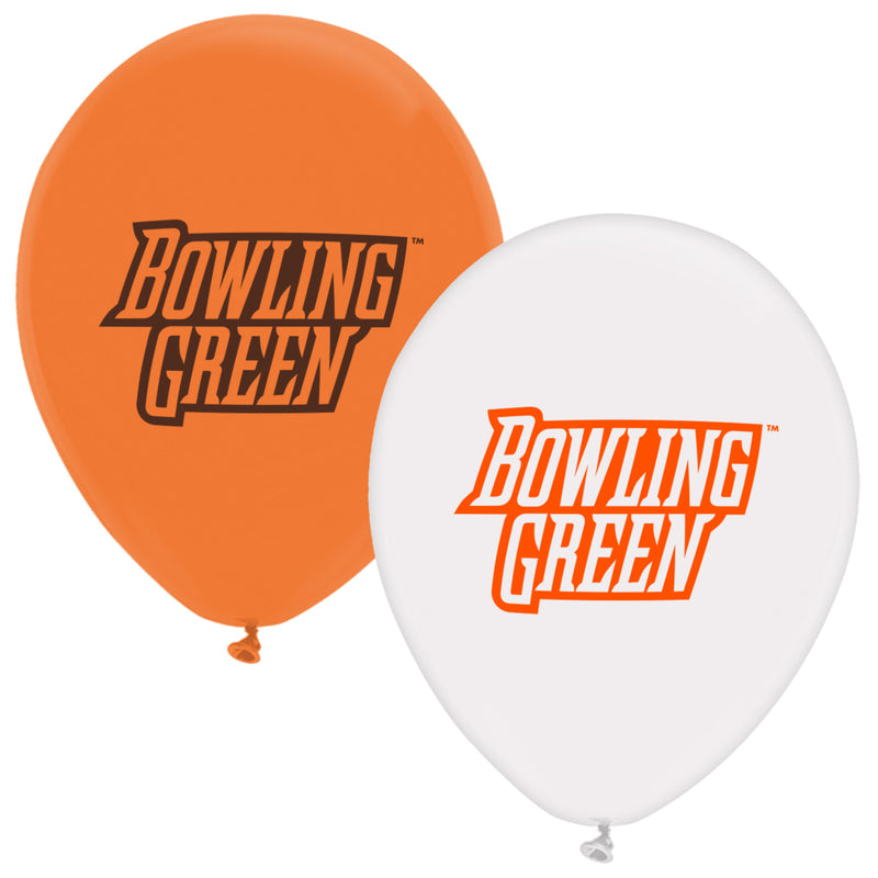 BGSU 11" Balloons, Orange/White