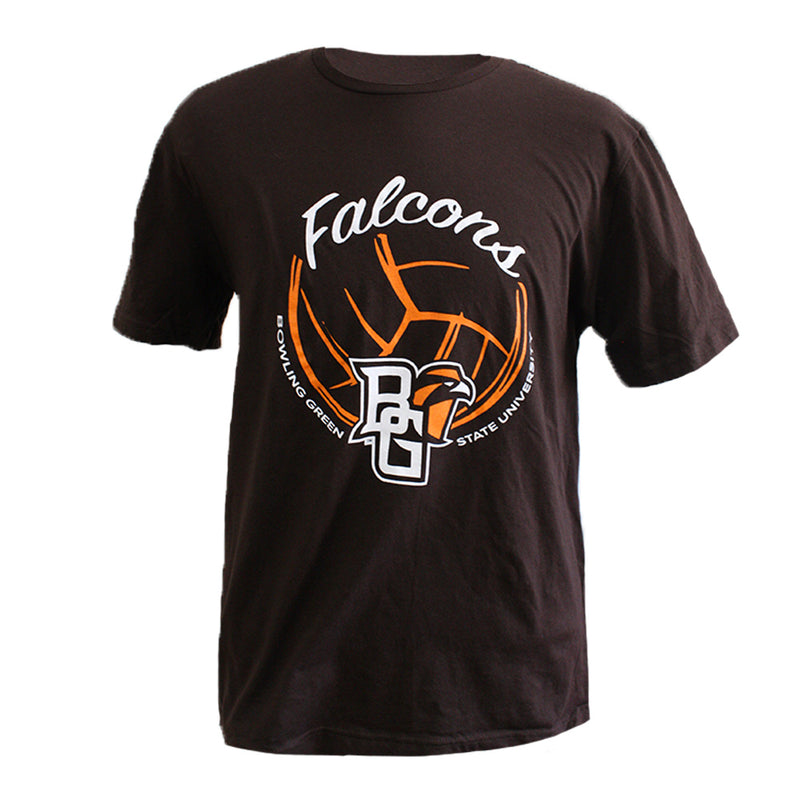BGSU Falcon Volleyball Brown Tee