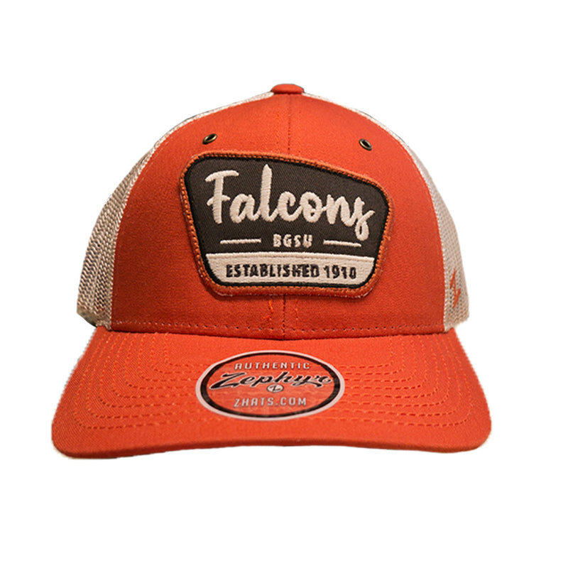 Zephyr State Park Falcons Patch Trucker Hat